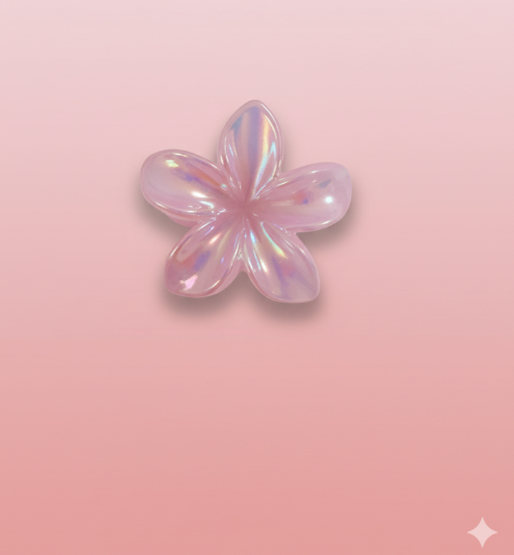 Pinza Flor Hawaiana Rosada Pequeña