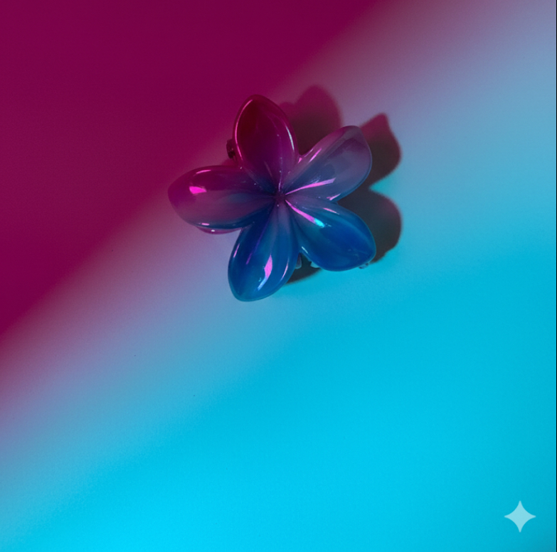 Pinza Flor Hawaiana Tornasol Pequeña